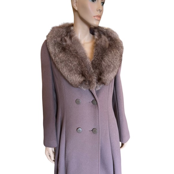 Vintage Alorna 100% Wool Jacket Coat by Forstmann Overcoat Size Large - Picture 11 of 15